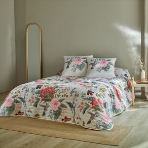 Blancheporte Prošívaný přehoz na postel s potiskem květin béžová přehoz 230x250cm