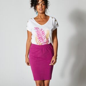 Blancheporte Rovná jednobarevná sukně, strečový úplet indická růžová 54