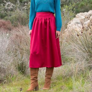 Blancheporte Jednobarevná dlouhá sukně, satén červená 52