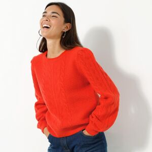 Blancheporte Ažurový pulovr oranžová 50