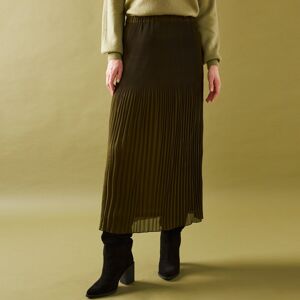 Blancheporte Voálová plisovaná sukně z recyklovaného polyesteru (1), pro malou postavu khaki 44
