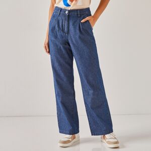 Blancheporte Rovné široké džíny pro malou postavu modrá 36
