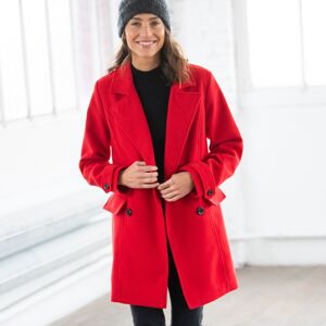 Blancheporte Flaušový kabát červená 48