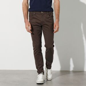 Blancheporte Tvilové rovné kalhoty čokoládová 50
