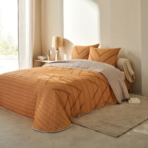 Blancheporte Prošívaný přehoz na postel s etno vzorem karamelová 65x65cm