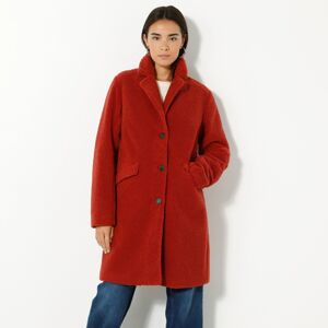 Blancheporte Buklé kabát se širokým límcem, barvy paprika paprika 54