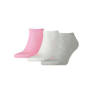 Blancheporte Sada 3 párů nízkých sportovních ponožek šedá/růžová 39/42