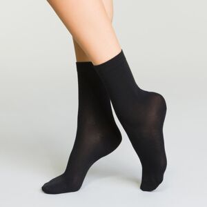 Blancheporte Polovysoké termo dámské ponožky černá 35/38