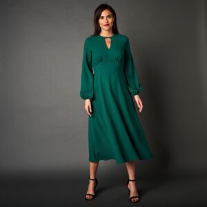 Blancheporte Polodlouhé jednobarevné šaty zelená 46